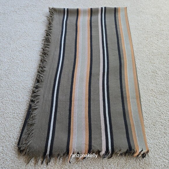 HUGE Wilfred Wool Stripe Blanket Scarf *FLAW* Aritzia - Picture 13 of 13